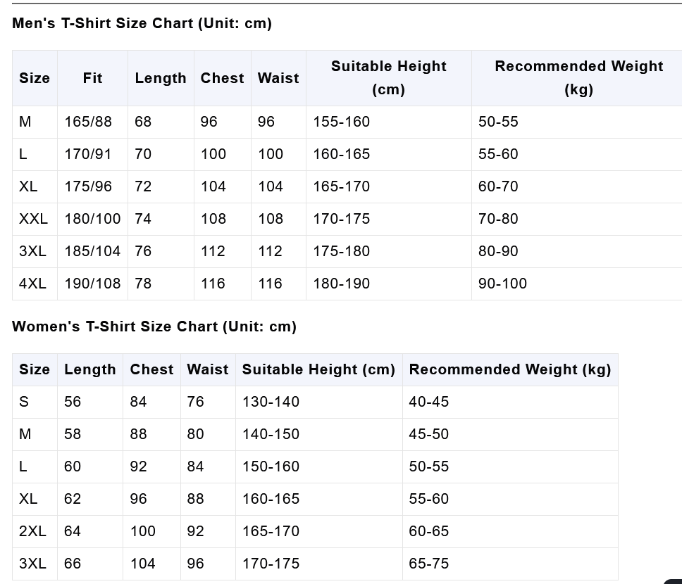 Size Guide